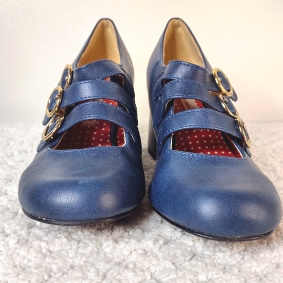 B.A.I.T. Charlie Retro Mary Jane's Size 6.5 Blue - Picture 5 of 10